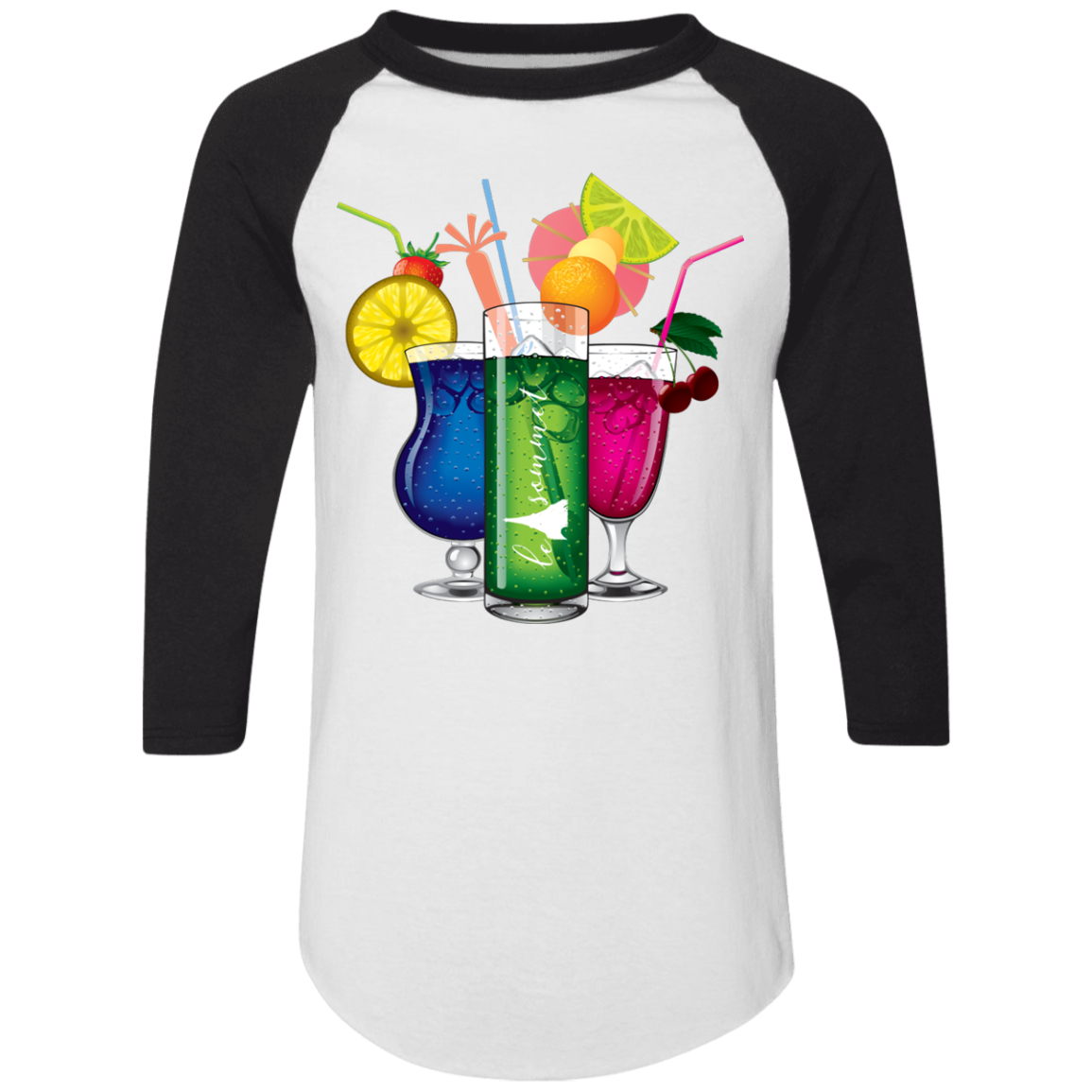 Drinks on Me Colorblock Raglan Jersey