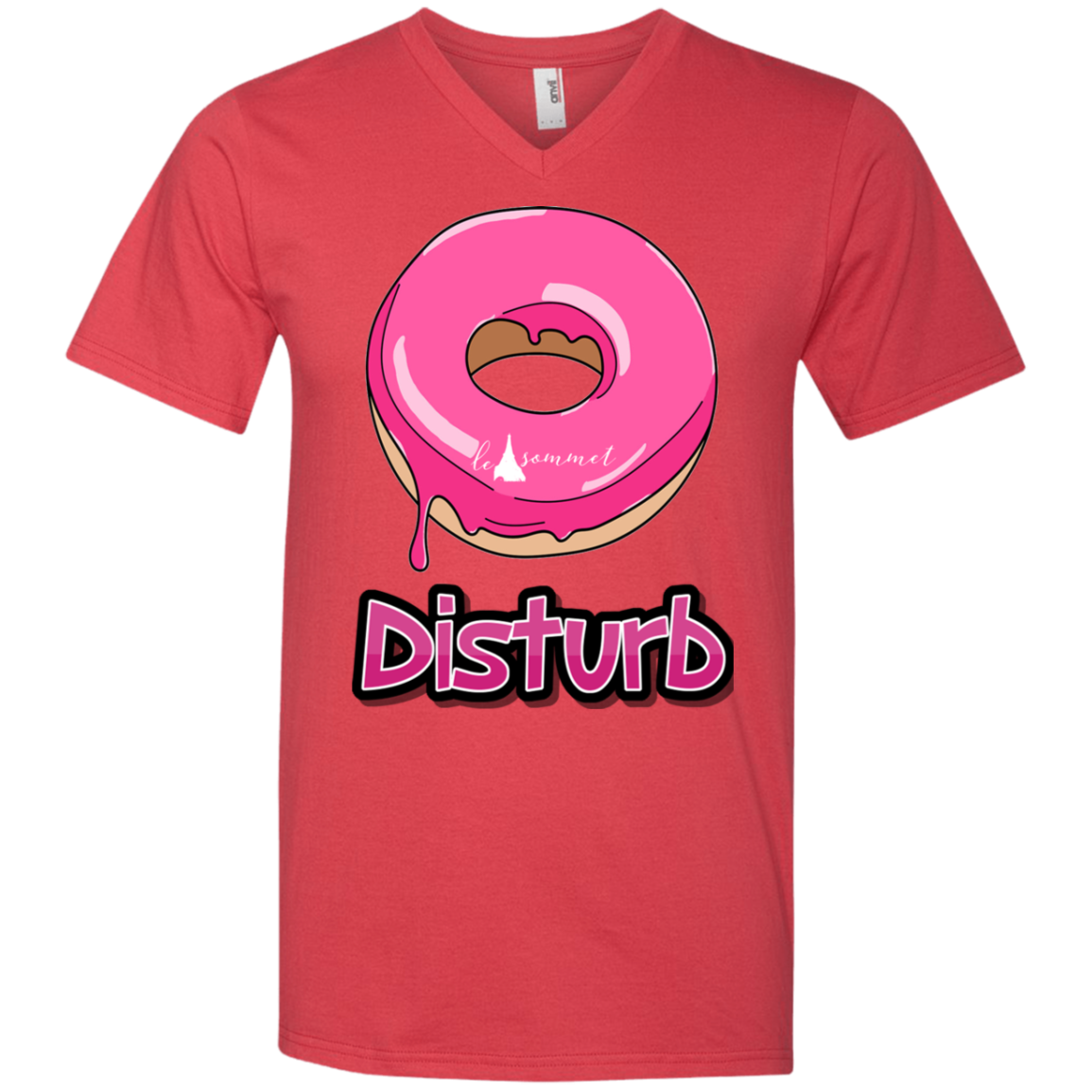 Donut Disturb Printed V-Neck T-Shirt