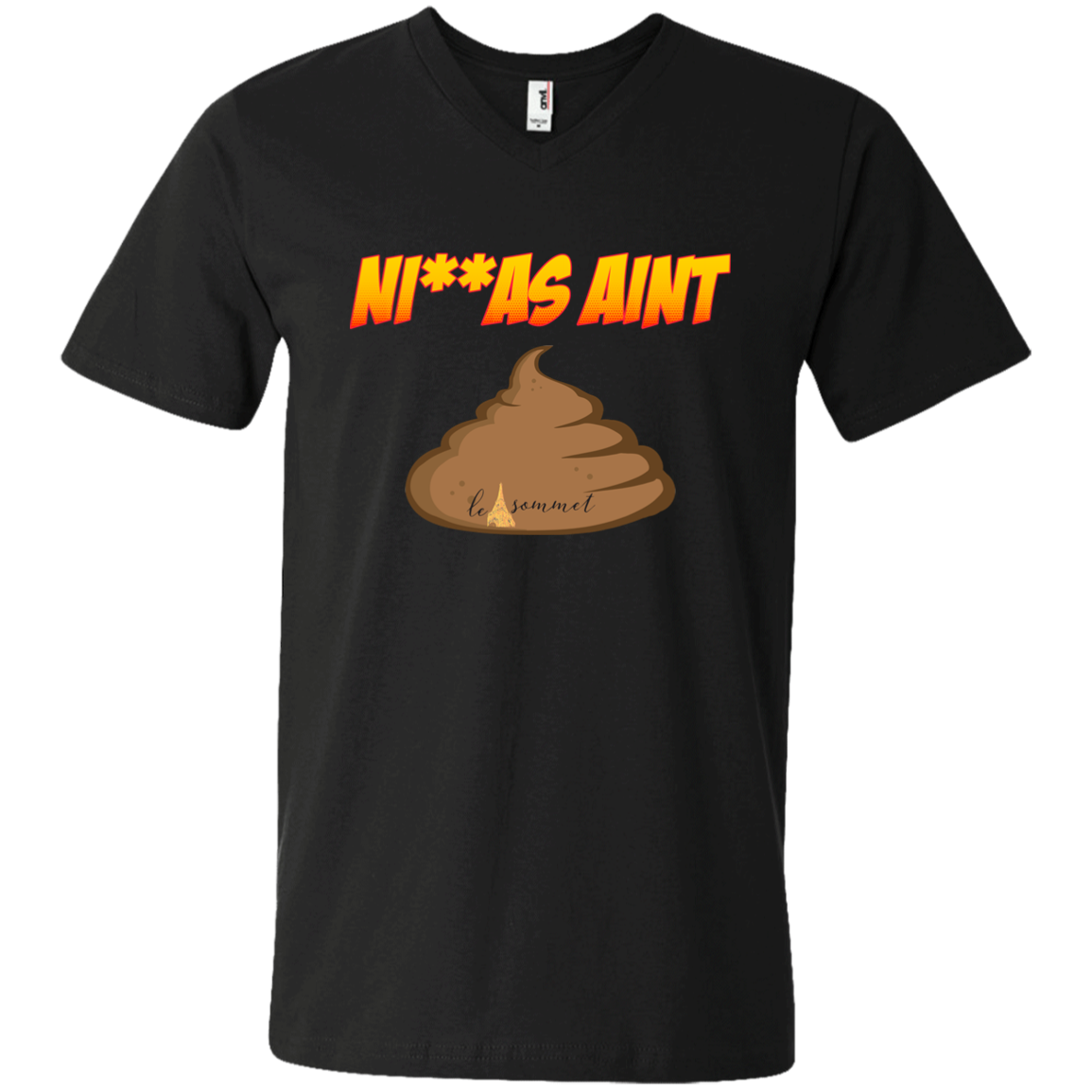 NAS  Printed V-Neck T-Shirt