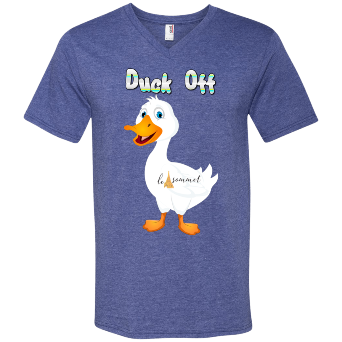 Duck Off Printed V-Neck T-Shirt