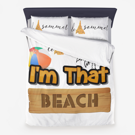 Le Sommet "I'm That Beach" Microfiber Duvet Cover