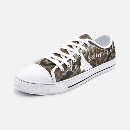 Le Sommet "Snake Skin" Low Top Canvas Shoes