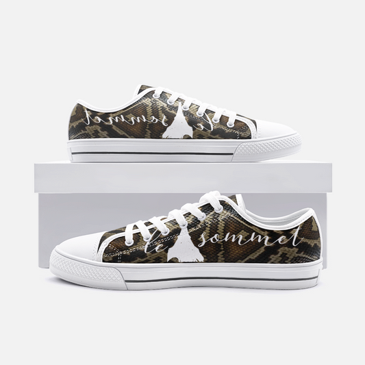 Le Sommet "Snake Skin" Low Top Canvas Shoes