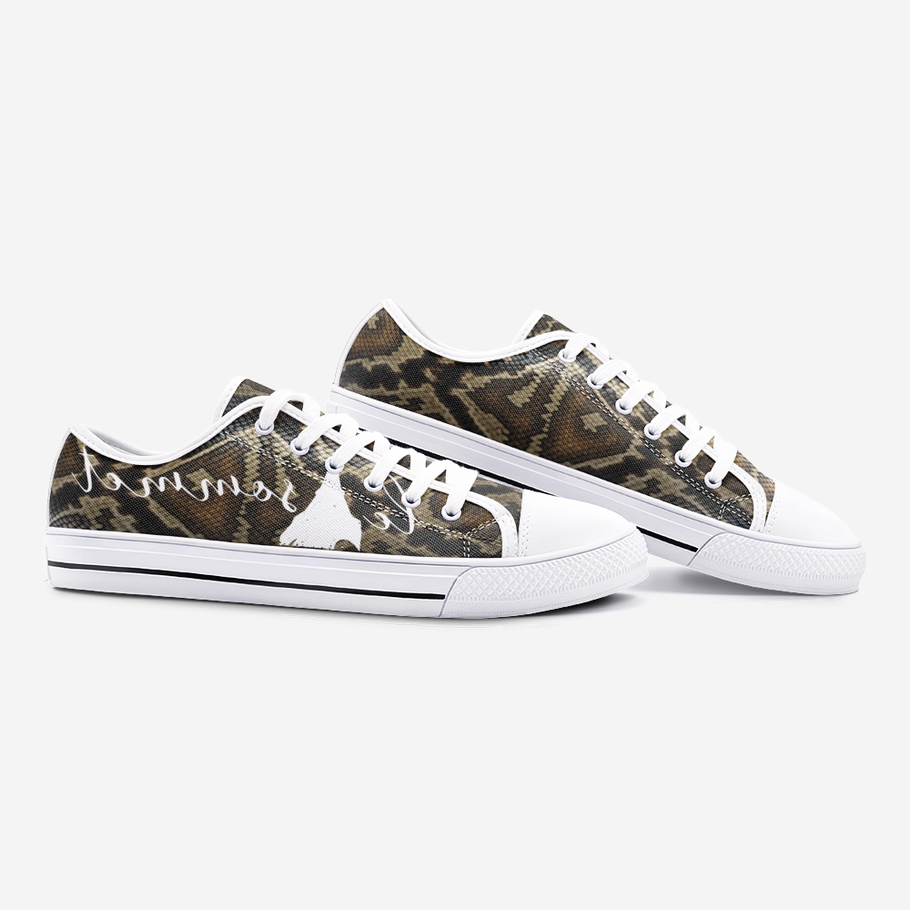 Le Sommet "Snake Skin" Low Top Canvas Shoes